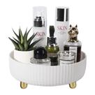 Bandeja organizadora de perfume de maquiagem Anyoifax 360 Rotating Ivory