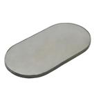 Bandeja oval decorativa em vidro espelhado fume 42,5cm