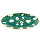Bandeja oval pequena guzzini fusion 35x25cm em melamina verde 28193452