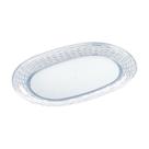 Bandeja Oval Trança Decorativa Cristal Multiuso Raso 34cm