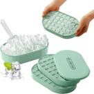 Bandeja para Cubos de Gelo Dupla Camada (72 Cubos) com Tampa e Estojo Empilhável - Livre de BPA