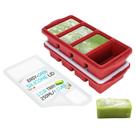 Bandeja para freezer Xomoo Silicone com tampa, pacote com 2 porções de 1 xícara