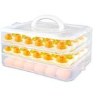 Bandeja para Huevos Jgalnim de Plástico Transparente con 3 Capas y 72 Huecos