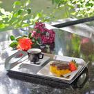 Bandeja para servir café e chá em Inox