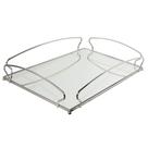 Bandeja Paris 43Cm Prateada Espelhada - Decoradeira