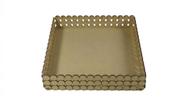 Bandeja Pérolas Quadrada 20x20x5cm Lisa - MDF a Laser - Decoração e Utilidade