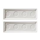 Bandeja Porcelana Finger Food - 29 x 9,5 cm 2 Peças Bandeja Porcelana Finger Food - 29 x 9,5 cm 2 Peças