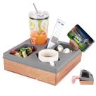 Bandeja porta-copos de sofá ducafaery Silicone Wooden Grey
