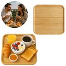 Bandeja Quadrada Bambu 25cm Ideal P/ Servir e Decorar Bandeja Quadrada Bambu 25cm Ideal P/ Servir e Decorar