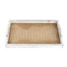 Bandeja Rattan Em Madeira Branca P - Btc
