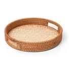 Bandeja Rattan Natural Redondo 30Cm - Copa & Cia