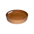 Bandeja Redonda com Alça G 37x37x5 Mdf Madeira