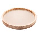 Bandeja Redonda de Madeira com Sisal Pinus 40cm Bandeja Redonda de Madeira com Sisal Pinus 40cm