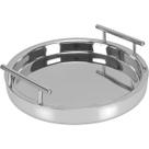 Bandeja Redonda para Servir Parede Dupla Inox 4x32 Prata