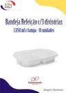 Bandeja Refeição c/3 divisórias - 1.150 ml - Galvanotek - mamita, marmitex, delivery (8652)