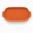 Bandeja Retangular 20 cm Laranja P Assar e Servir Porcelana