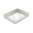 Bandeja Retangular 45x30cm Espelhada Francesa Bar Decoração Prata MEK