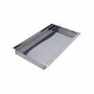 Bandeja retangular aço inox 20x40 com alça rasa ZPBN20x40x3