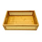Bandeja Retangular Bambu Palha Rattan Artesanal Bandeja Retangular Bambu Palha Rattan Artesanal