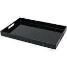Bandeja Retangular Cor Preta De Plástico 40cm Mimo Style