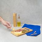 Bandeja Retangular de Bambu 25cm com Design Elegante para Servir e Decorar