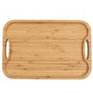 Bandeja Retangular de Bambu com Alça (40 cm)