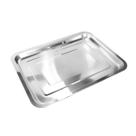 Bandeja Retangular de Inox 36x27cm Ideal para Servir Acomodar Alimentos E Bebidas - M - Ke Home