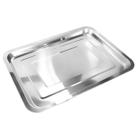 Bandeja Retangular de Inox 45x35cm Ideal para Servir Acomodar Alimentos E Bebidas - GG - Ke Home