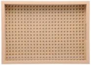Bandeja Retangular De MDF C/ Fundo Trelica 31,5CM X 4CM X 21,5CM