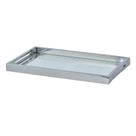 Bandeja retangular em aço inox com espelho Fracalanza 41x26x3cm
