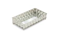 Bandeja Retangular Francesa Prata 24x13x5cm - Jolitex