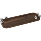Bandeja Retangular Homeco Esfera Plástico Mdf 2x10x30 Marrom