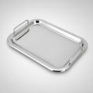 Bandeja Retangular Inox 33x23,5cm Com Alças Bandeja Retangular Inox 33x23,5cm Com Alças