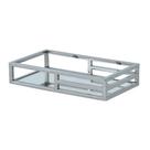 Bandeja retangular inox com espelho 30x17x6cm -Fracalanza