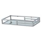 Bandeja retangular inox com espelho 40x20x6cm -Fracalanza