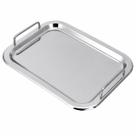 Bandeja Retangular Inox Decorativa Multiuso 41cmx29cm Bandeja Retangular Inox Decorativa Multiuso 41cmx29cm