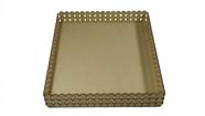 Bandeja Retangular Lisa em MDF a Laser com Pérolas - 30x35x5cm