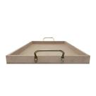 Bandeja Retangular Lisa Simples com Alça 30,5x20,5x2 Mdf 6mm Madeira