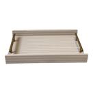 Bandeja Retangular Mdf Pu Listra 3D Off White P - Entrecasa