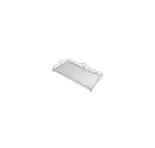 Bandeja Retangular Metal Prata Laterais Gracioso Design Luxo