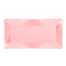 Bandeja Retangular Plástico Liso Rosa Bebe - 16x30cm - 1 Un - Rizzo Bandeja Retangular Plástico Liso Rosa Bebe - 16x30cm - 1 Un - Rizzo