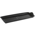 Bandeja Retangular Preta 38,5x16,5cm Plástica Uz Decorativa Servir Organizar Bandeja Retangular Preta 38,5x16,5cm Plástica Uz Decorativa Servir Organizar