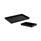Bandeja Retangular Preta Multiuso Servir Buffet 17 e 25cm Bandeja Retangular Preta Multiuso Servir Buffet 17 e 25cm