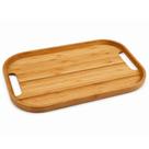 Bandeja Retangular Servir Bambu Natural 33x22cm Bandeja Retangular Servir Bambu Natural 33x22cm