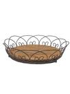BANDEJA ROCOCO DECORATIVA MEDIA EM MADEIRA E FERRO 37cm
