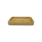 Bandeja Rústica Decorativa Retangular de Madeira Pinus 15cm