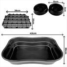 Bandeja Sanitário com Grade para Porquinho da índia Coelho Roedores Preto