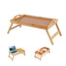 Bandeja Servir Café da Manha Bambu Mesinha Pé Dobrável 50x30 FRG0392
