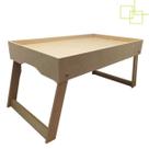Bandeja Servir Café Manhã na Cama Mesinha Pés Dobráveis em MDF 45x26x23