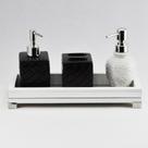 Bandeja -SLIM LUXO- Lavabo Banheiro Espelhada Pés metal Madeira cor BRANCA - 12x32x5